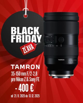 🎉 BLACK FRIDAY JE TU! A s ním jedna z najväčších akcií tohto roka na legendárny objektív TAMRON 35–150 mm F/2–2.8 Di III...