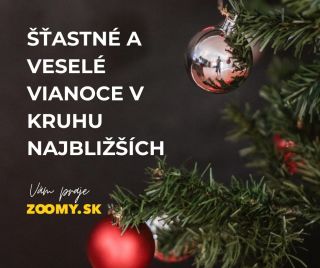 Prajeme Vám krásne sviatky, šťastné a veselé Vianoce a šťastný nový rok! 🎄✨ OZNAM – DOVOLENKA Do 7. 1. máme dovolenku. ➡️...